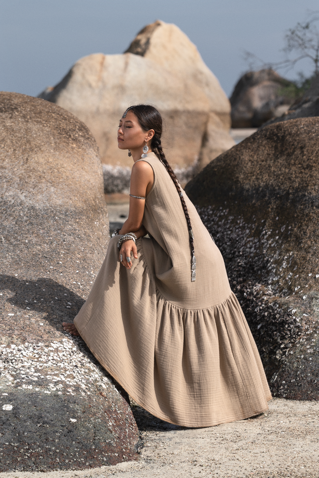 Cotton Dress Aiyana Beige