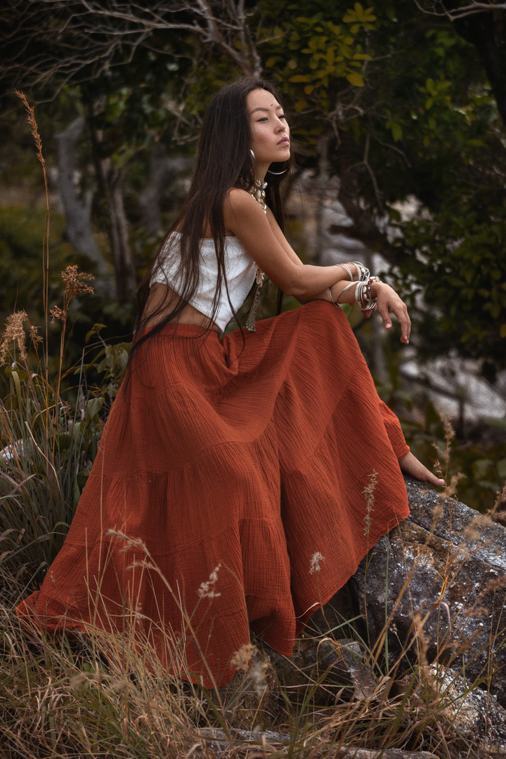 Maxi Boho Gauze Skirt Alisa