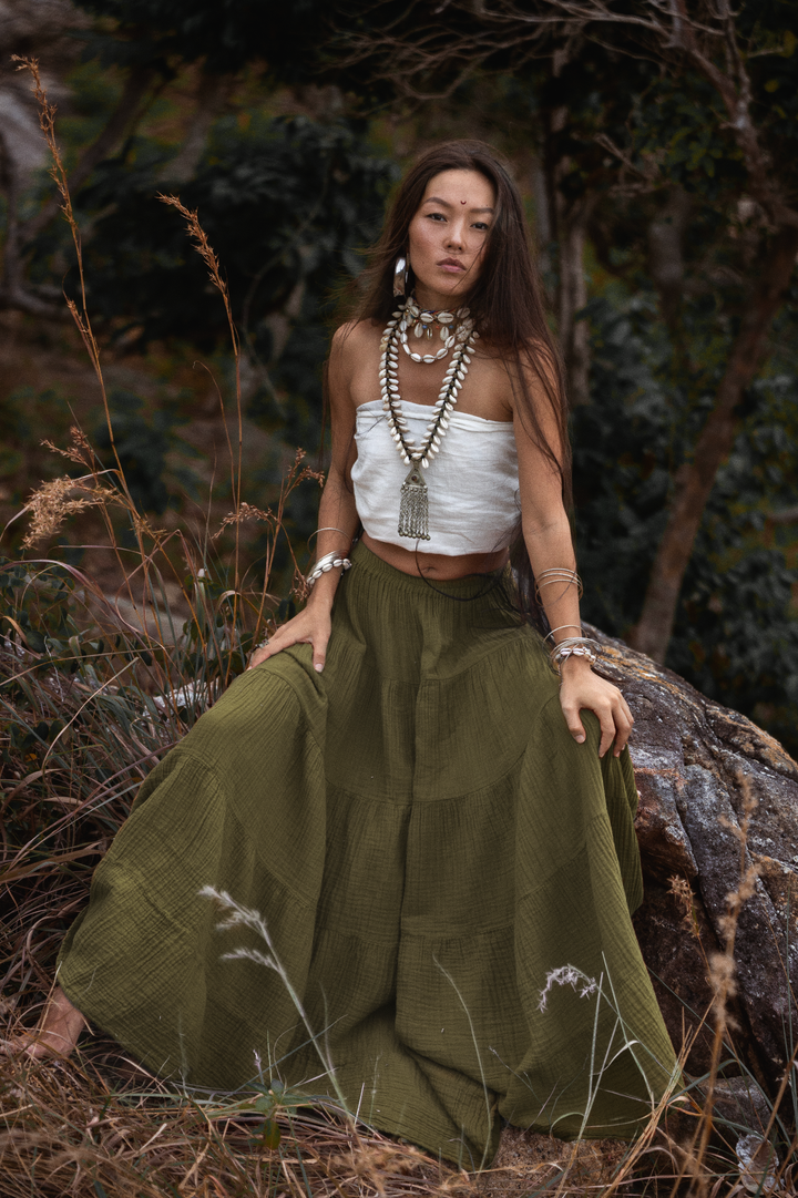 Maxi Boho Gauze Skirt Alisa