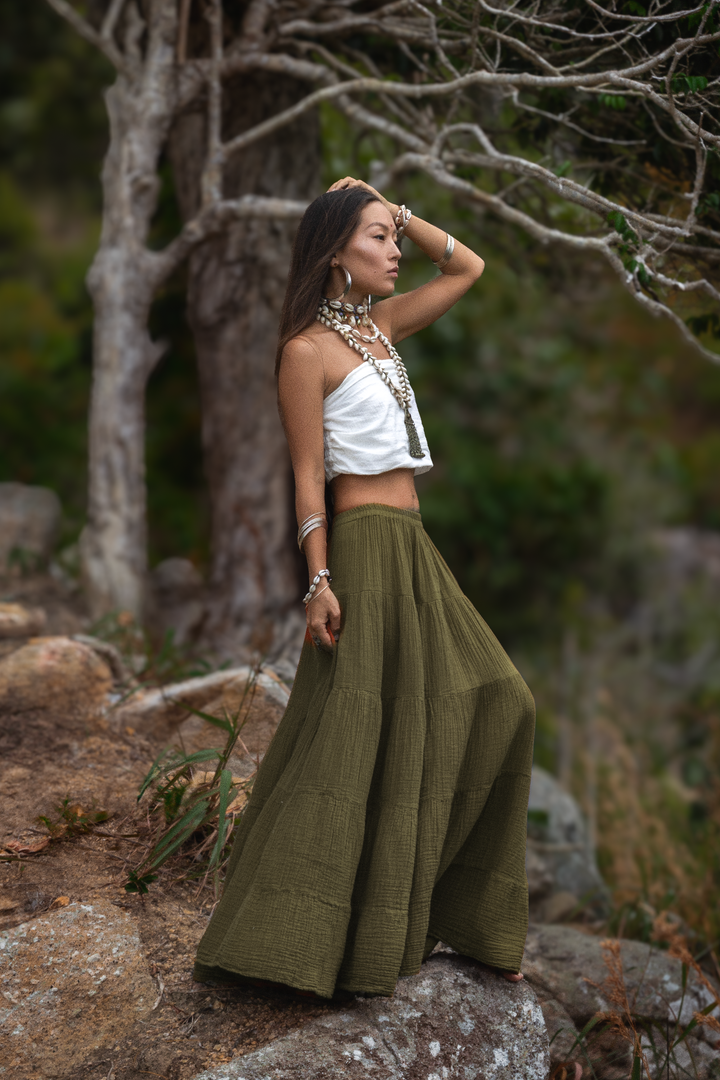 Maxi Boho Gauze Skirt Alisa