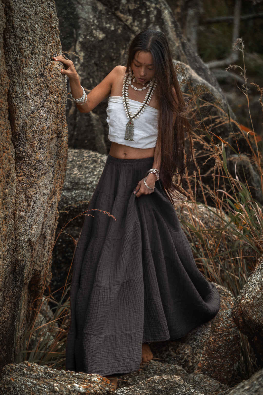 Maxi Boho Gauze Skirt Alisa
