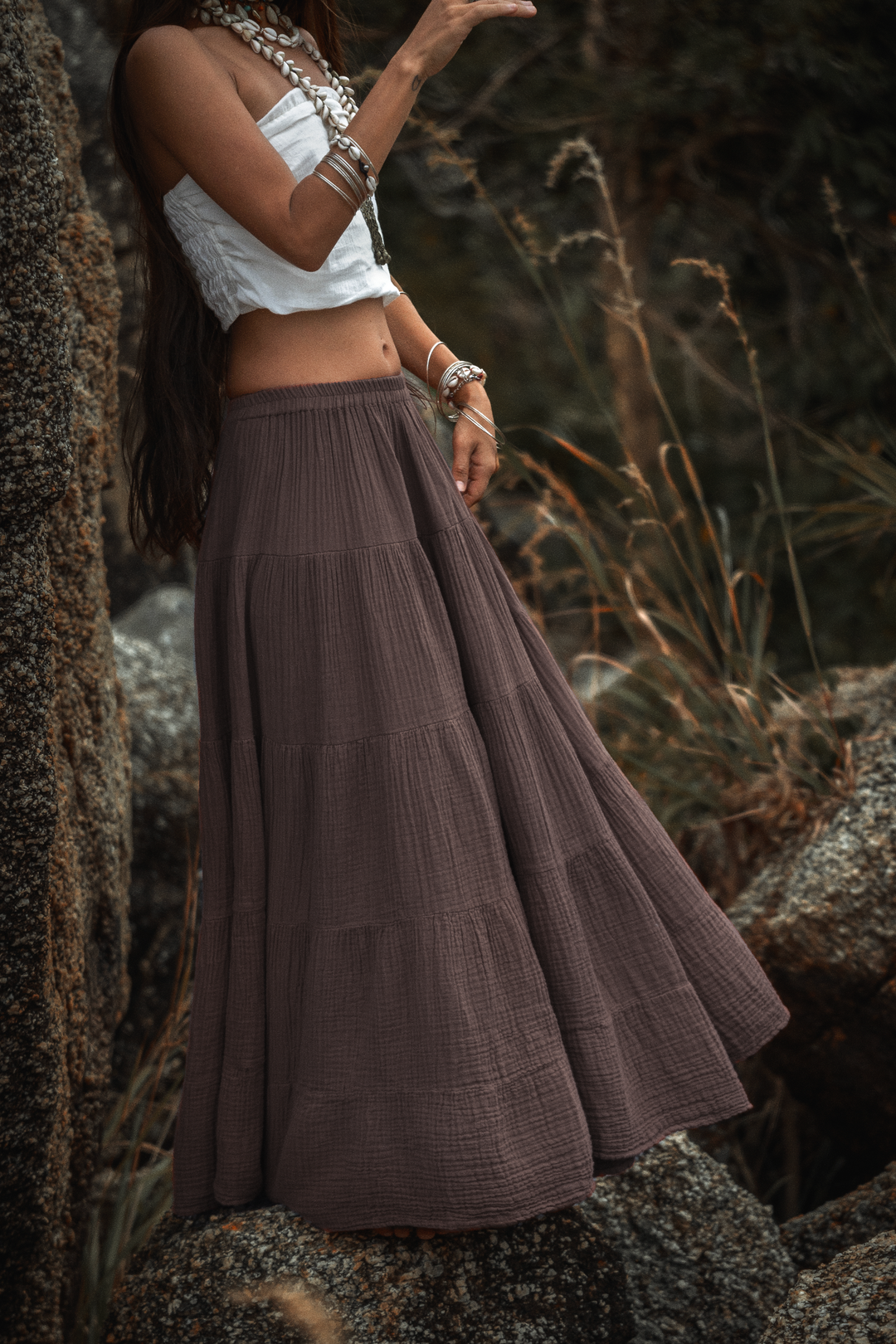 Maxi Boho Gauze Skirt Alisa