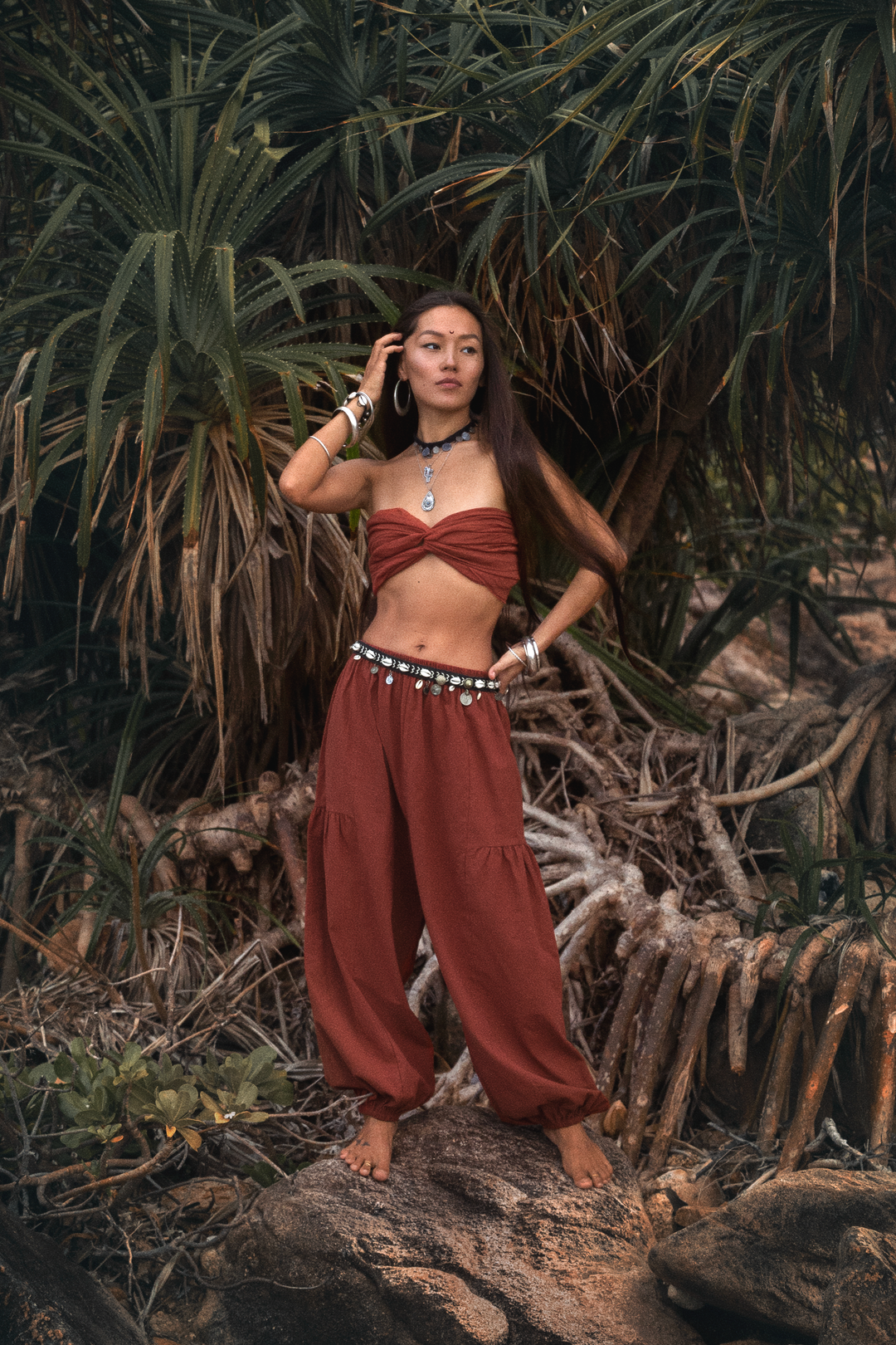 Natural Yoga Pants Aura Rust