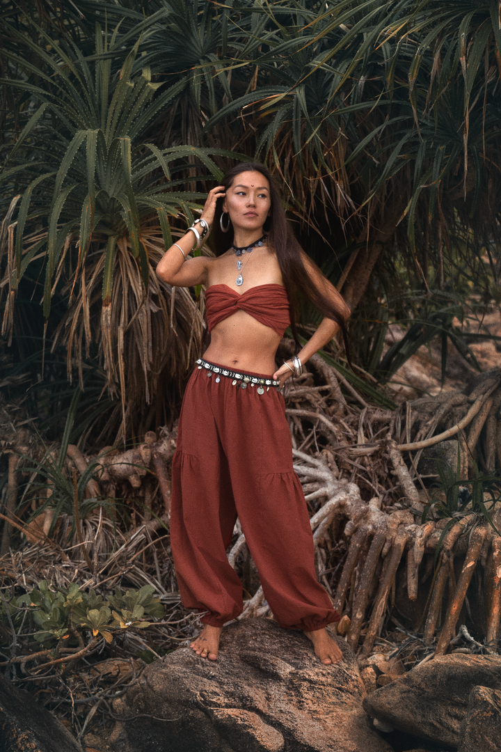 Natural Yoga Pants Aura Rust