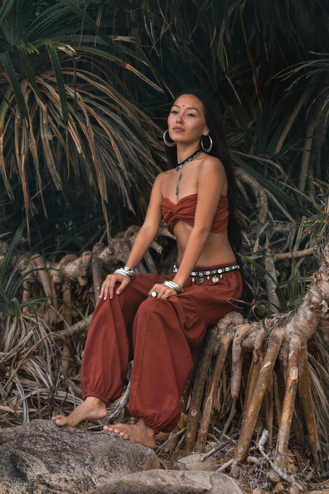 Natural Yoga Pants Aura Rust