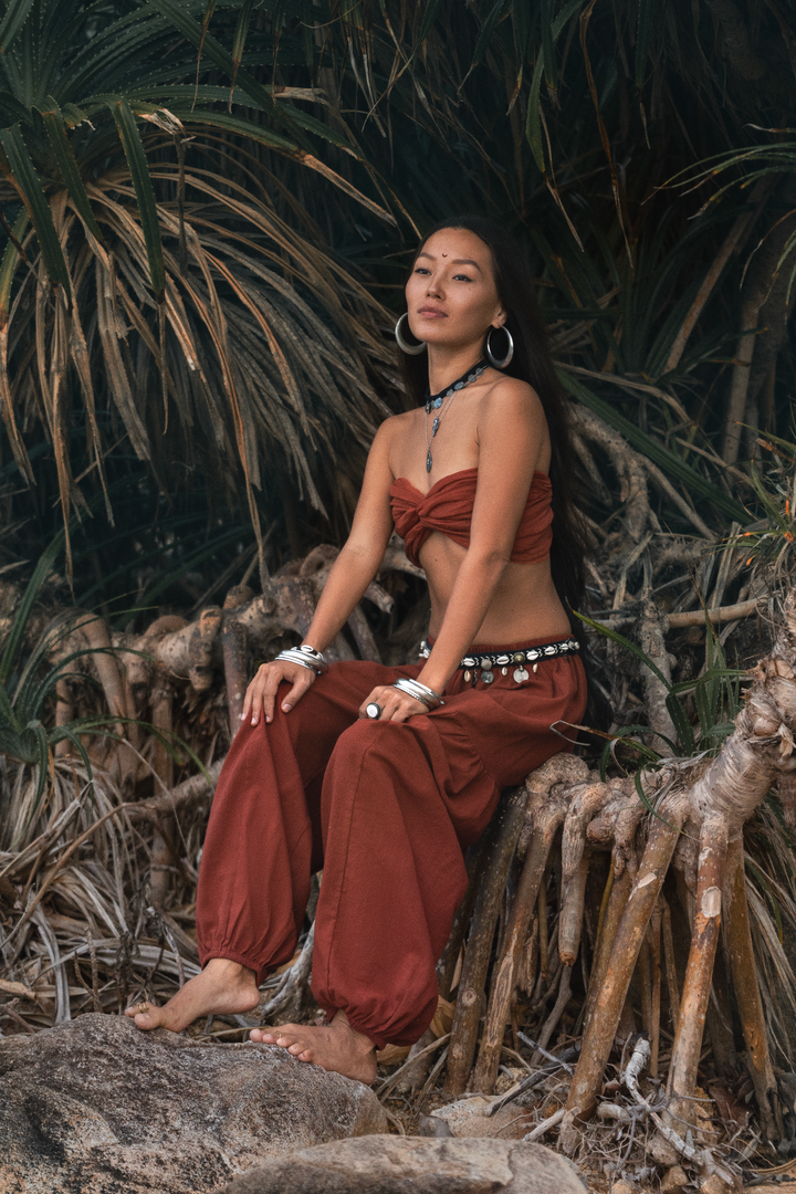 Natural Yoga Pants Aura Rust