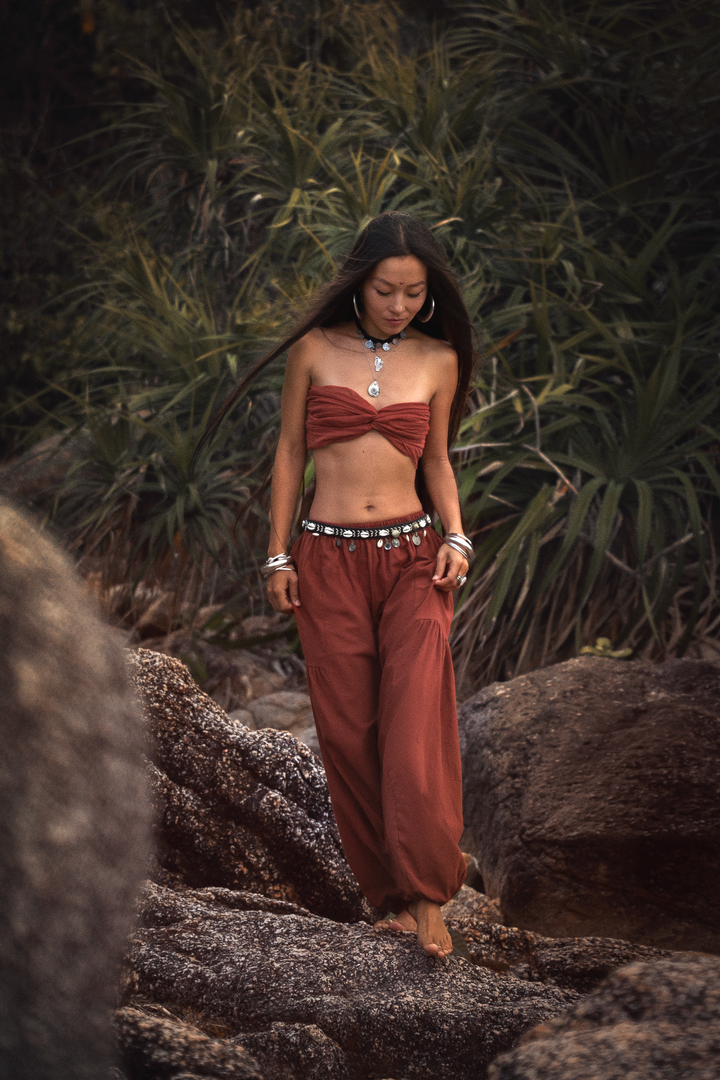 Natural Yoga Pants Aura Rust