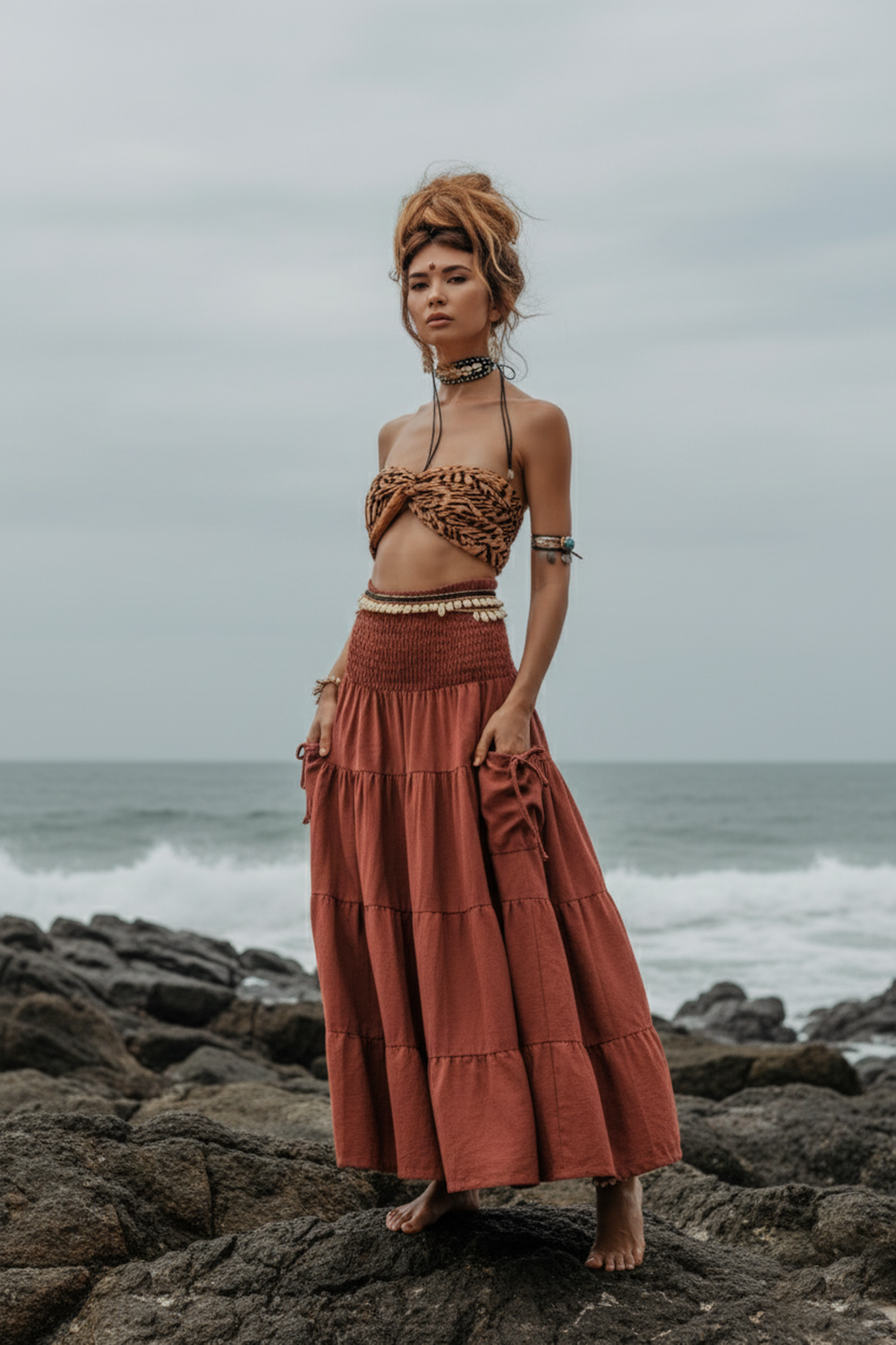 Maxi Skirt Keela Rust