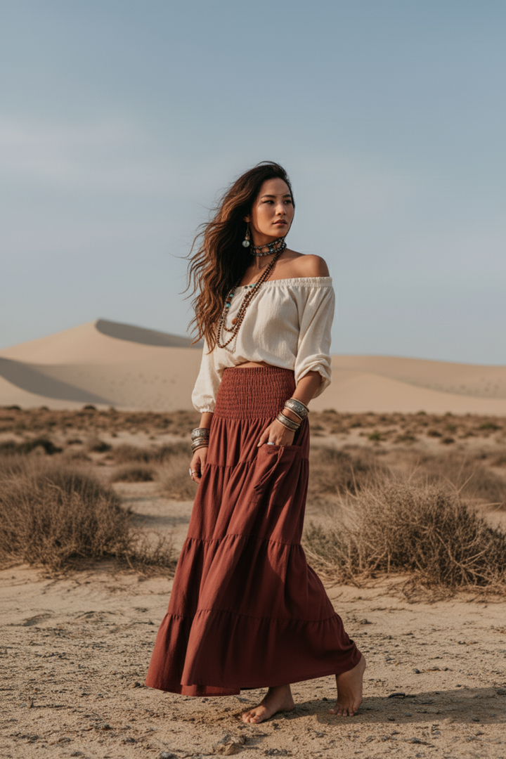 Maxi Skirt Keela Rust