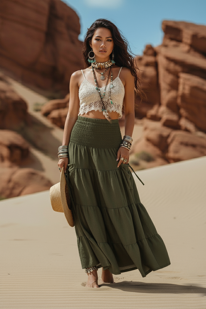 Maxi Skirt Keela Olive