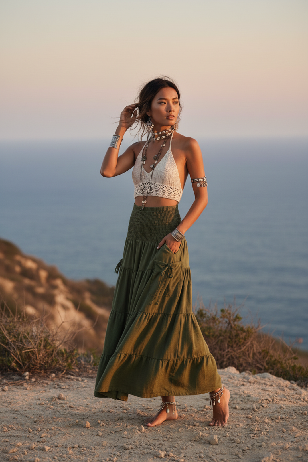 Maxi Skirt Keela Olive