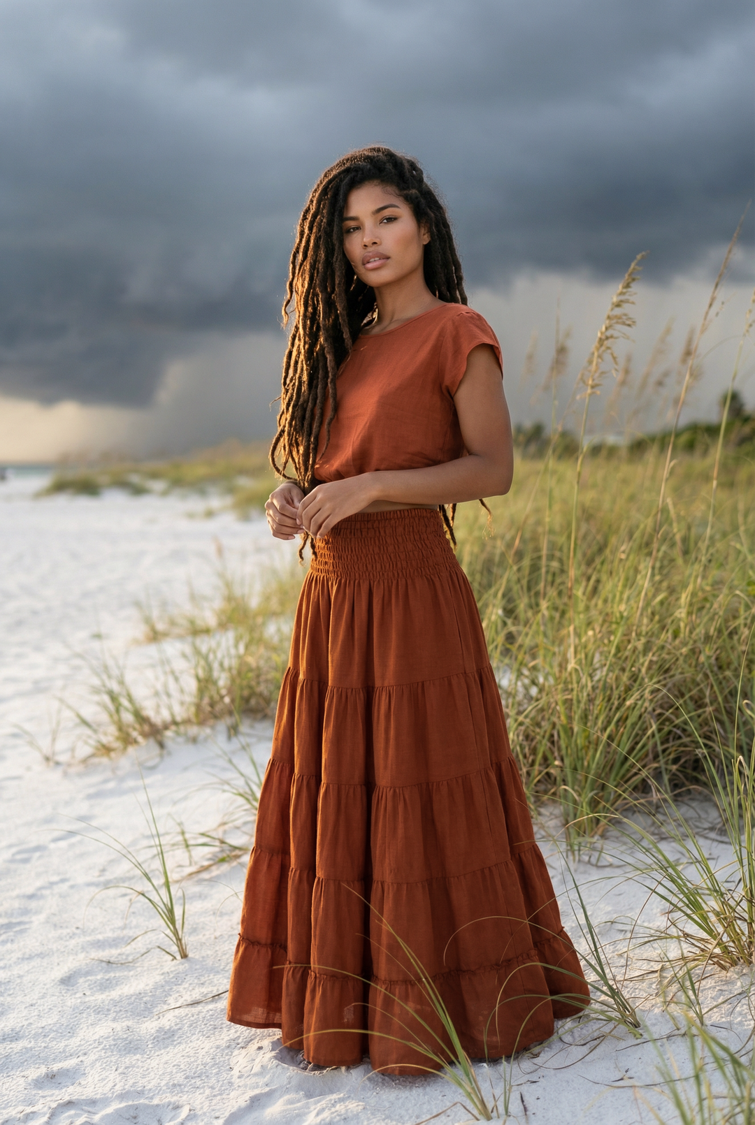 Cap Crop Top Sina Rust – Thaluta