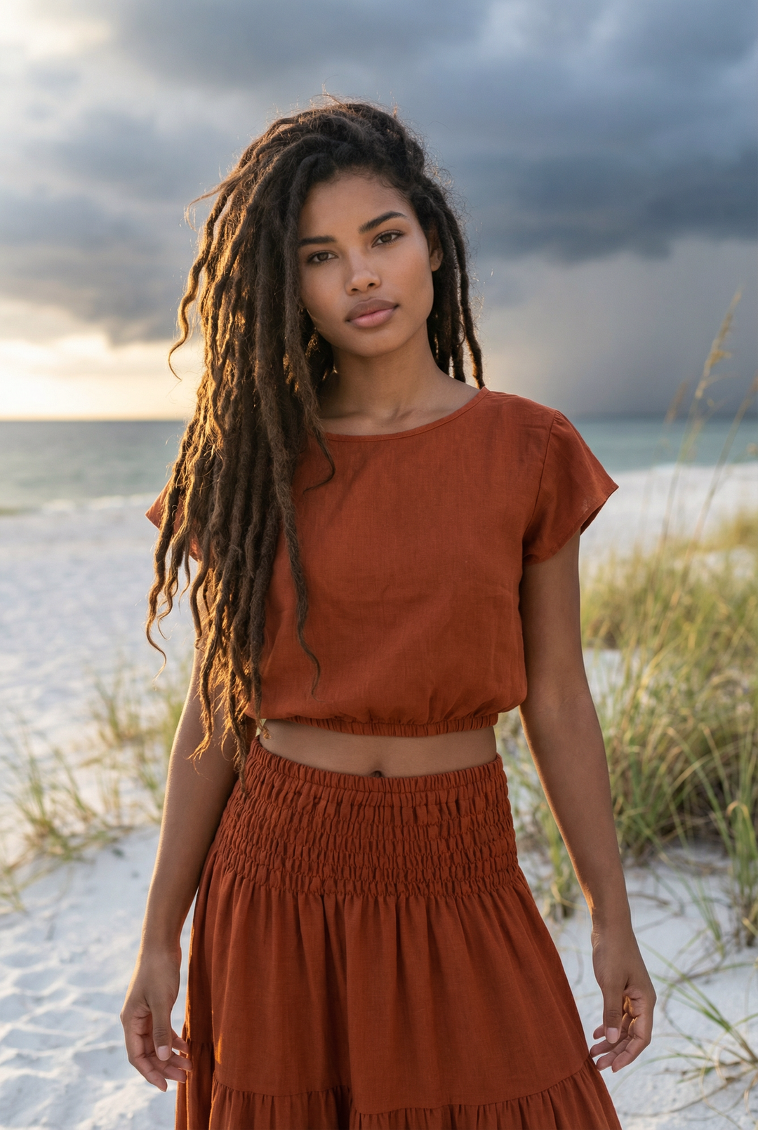 Cap Crop Top Sina Rust – Thaluta