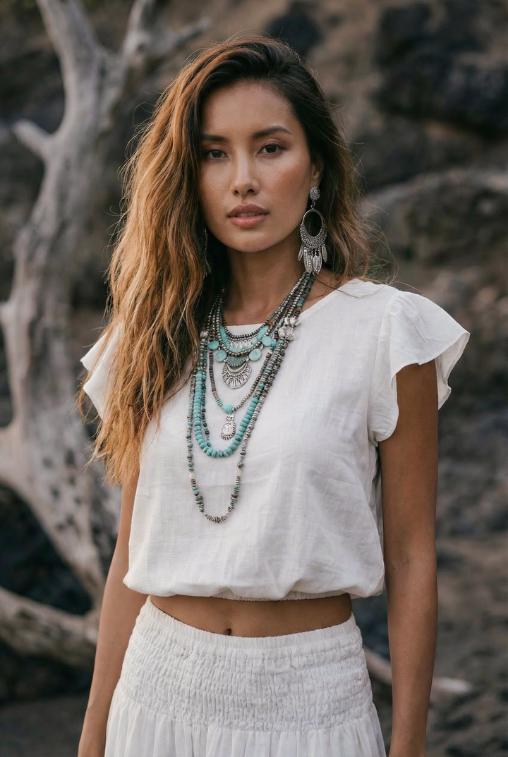 Cap Crop Top Sina Cream