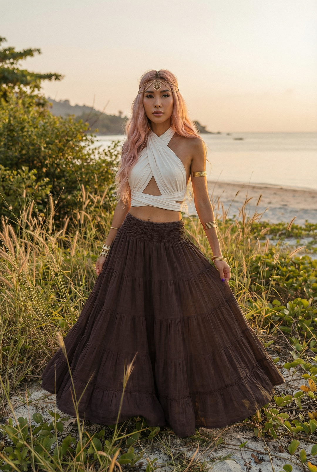 Maxi Skirt Moana Brown