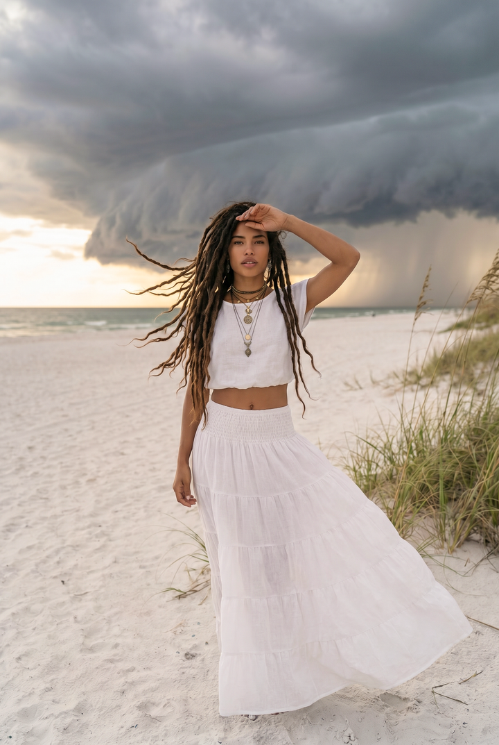 Maxi Skirt Moana Cream
