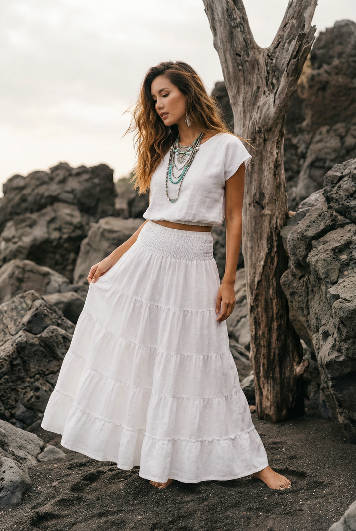 Maxi Skirt Moana Cream