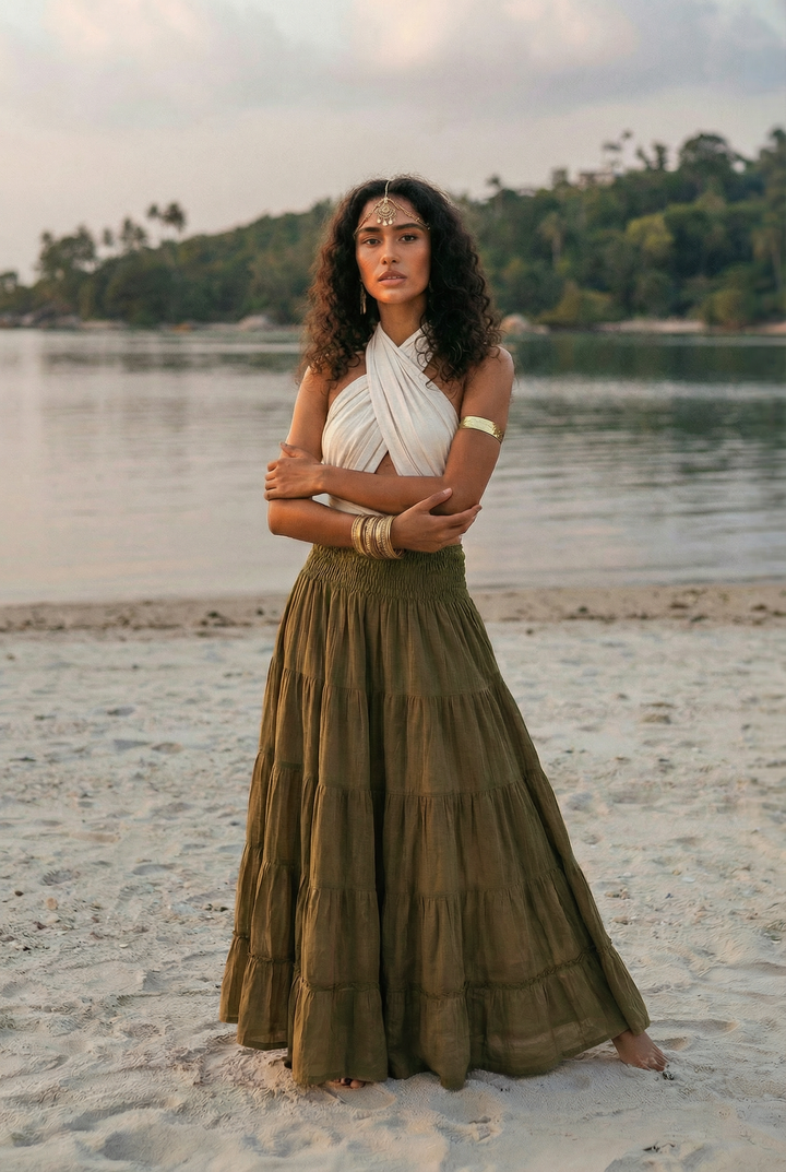 Maxi Skirt Moana Olive