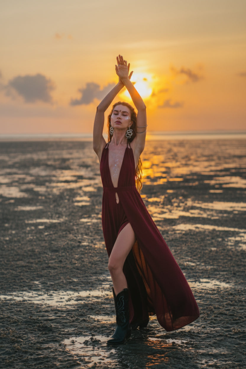 Athena Dress Red