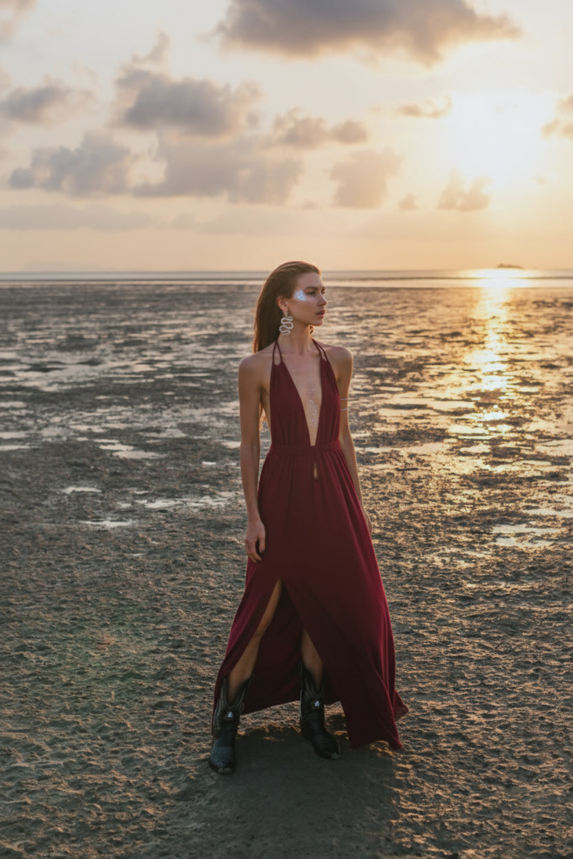 Athena Maxi Dress for Women in Red | Elegant & Sensual Feminine Dress | Soft Fabric, Timeless Silhouette | Goddess Inspired Style Athena Maxi Dress for Women in Red | Elegant & Sensual Feminine Dress | Soft Fabric, Timeless Silhouette | Goddess Inspired Style