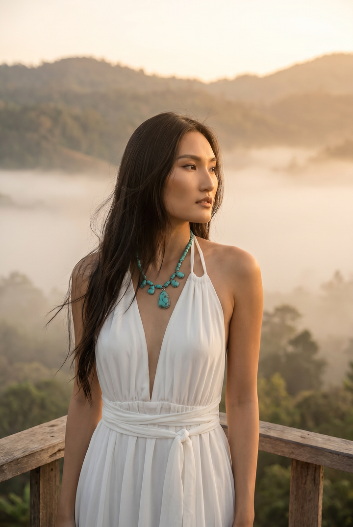 Athena Dress White