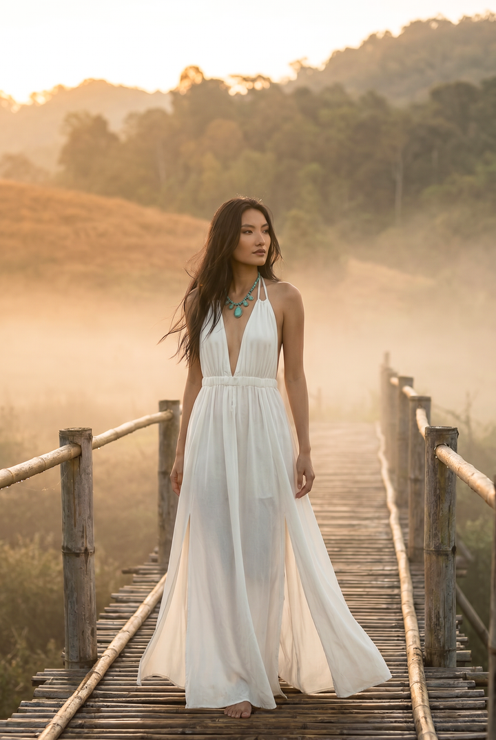 Athena Dress White