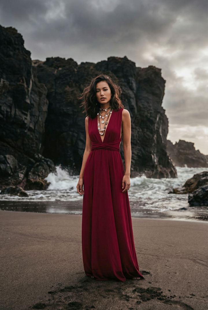 Zephyra Dress Red