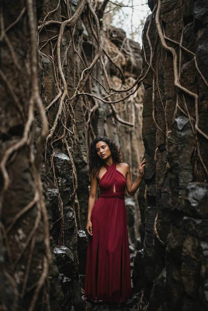 Zephyra Dress Red