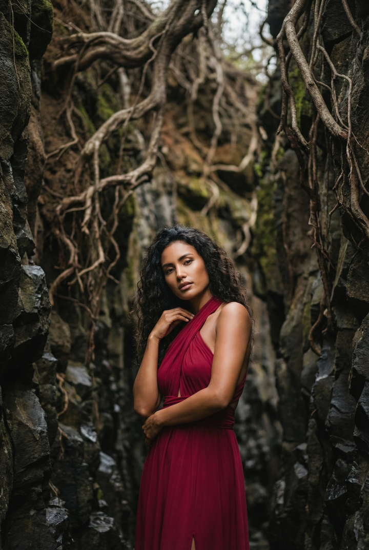 Zephyra Dress Red