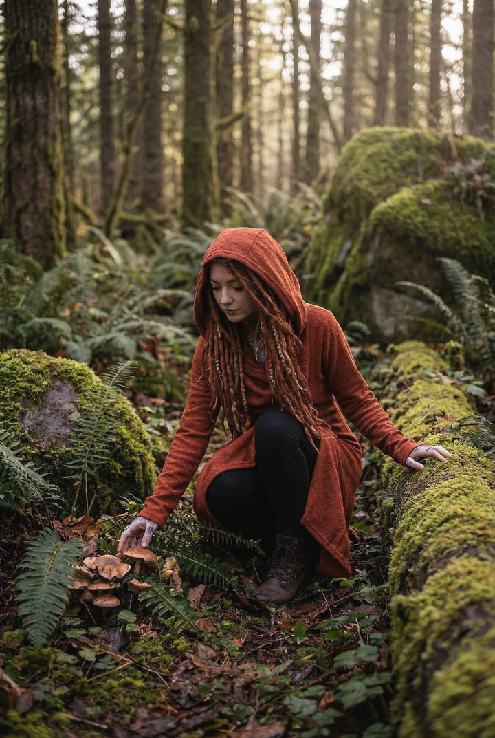 Hooded Sweater Amita Brick