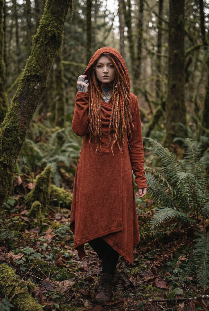 Hooded Sweater Amita Brick