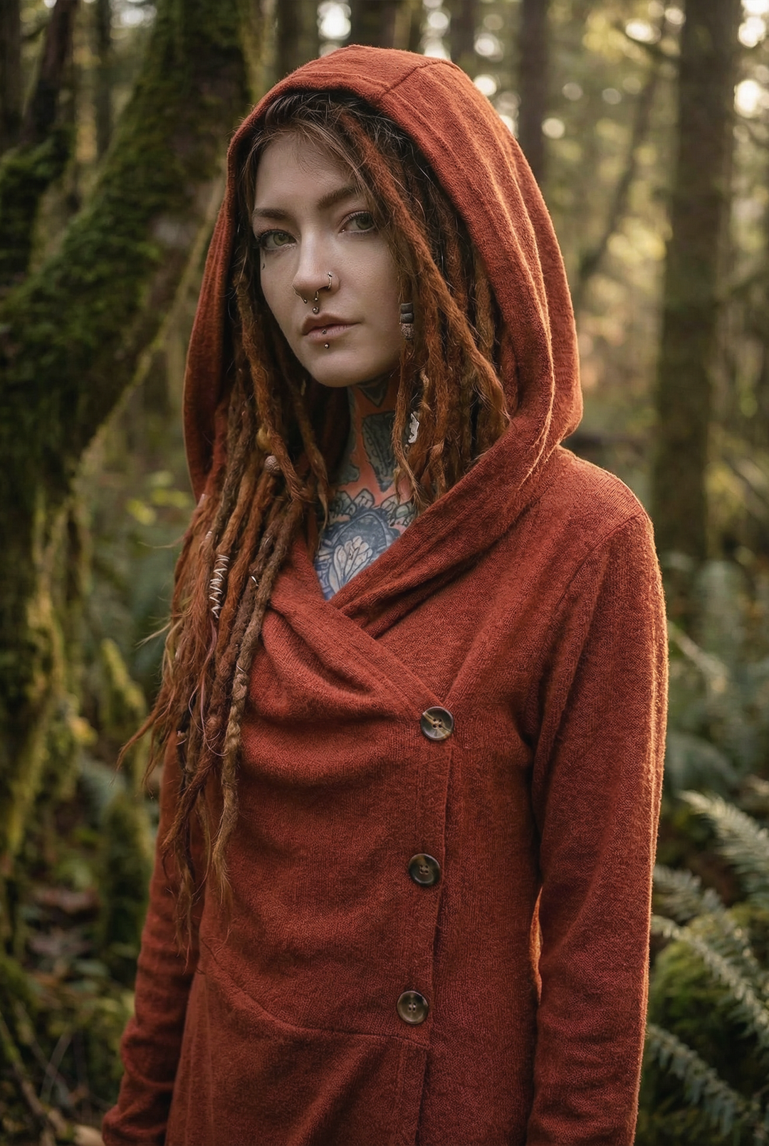 Hooded Sweater Amita Brick