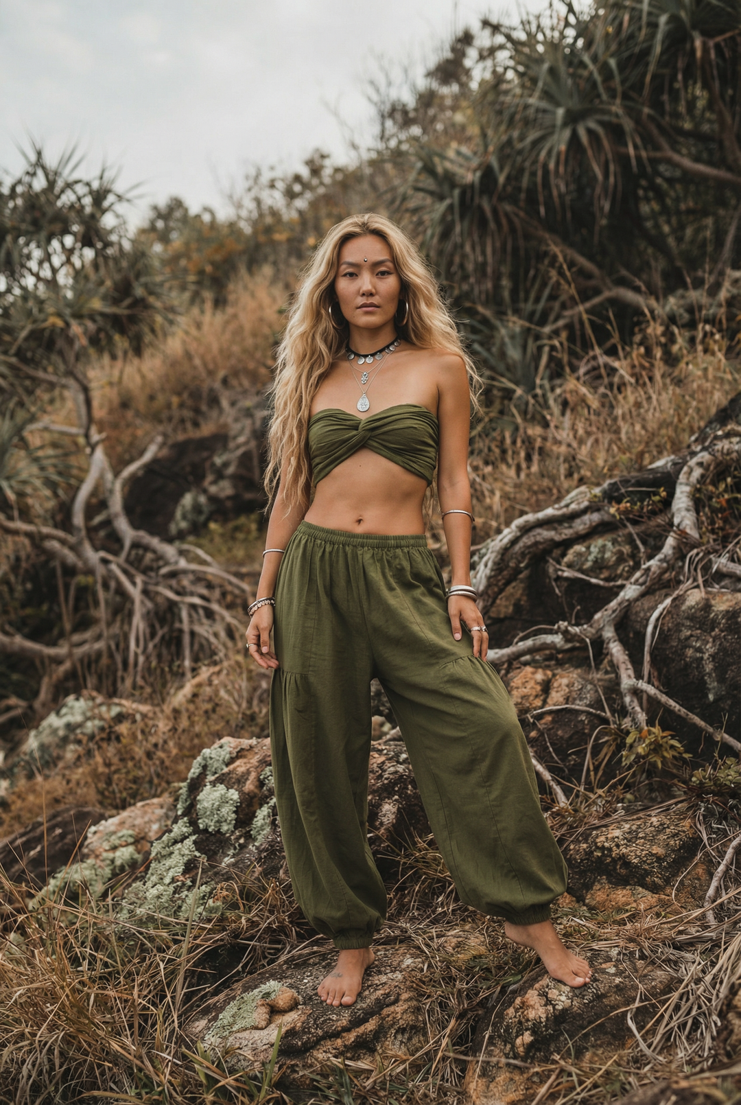 Natural Yoga Pants Aura Olive