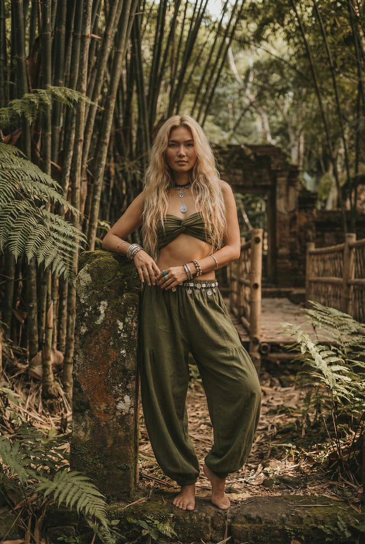 Natural Yoga Pants Aura Olive