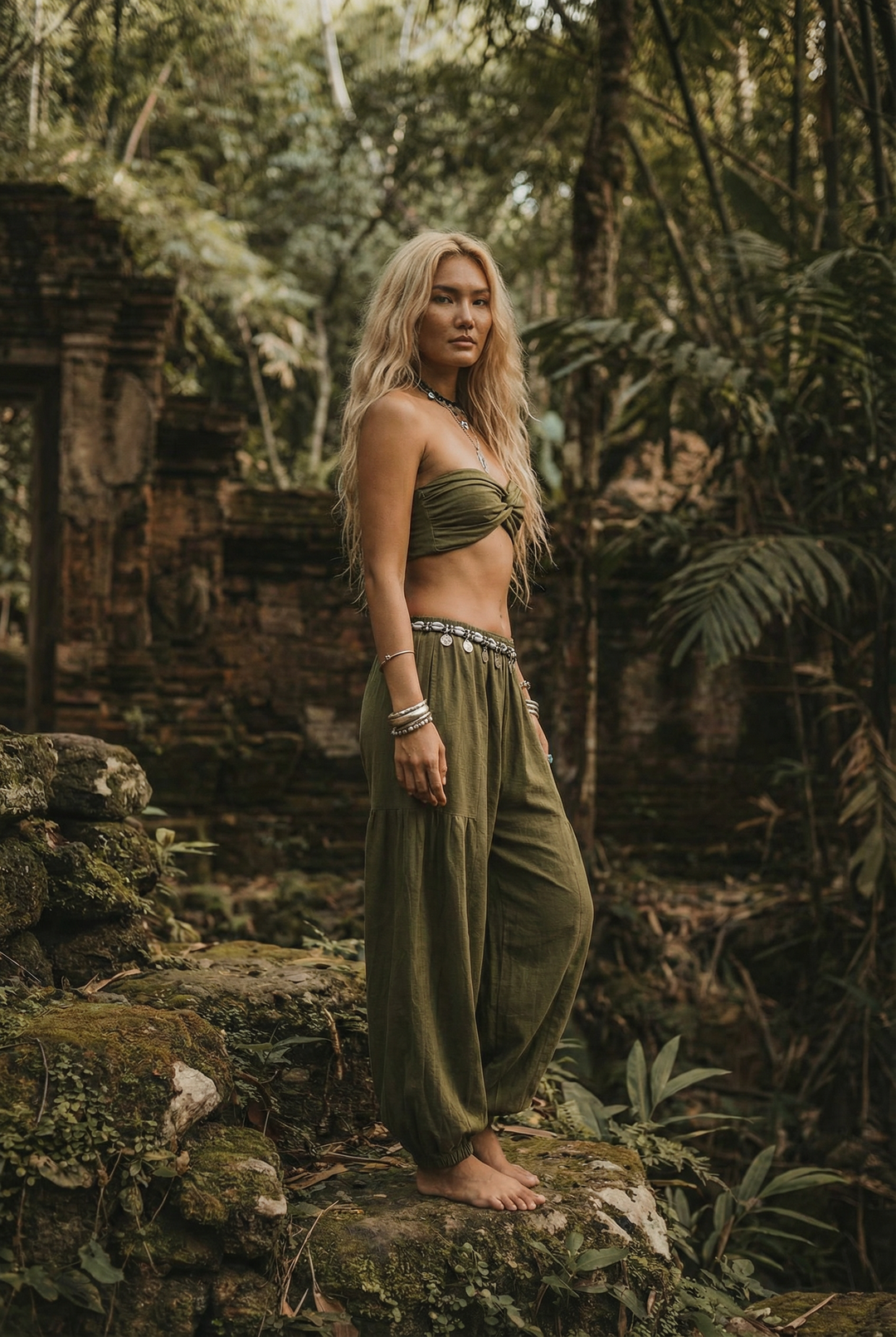Natural Yoga Pants Aura Olive