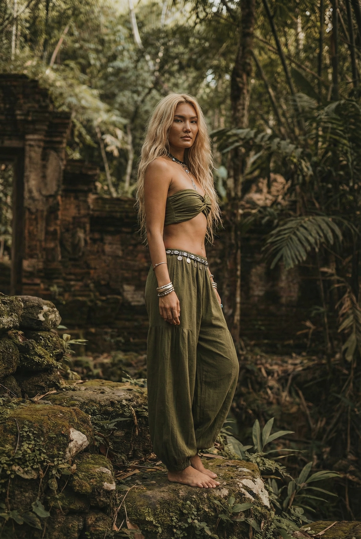 Natural Yoga Pants Aura Olive