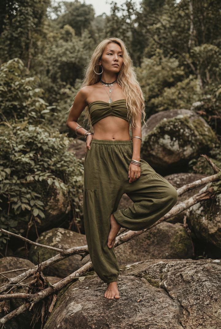 Natural Yoga Pants Aura Olive