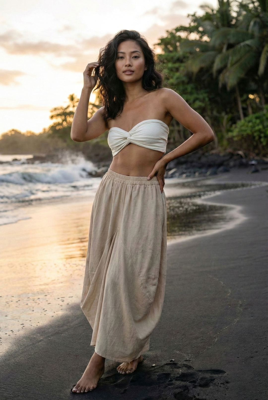 Leilani Maxi Skirt Beige