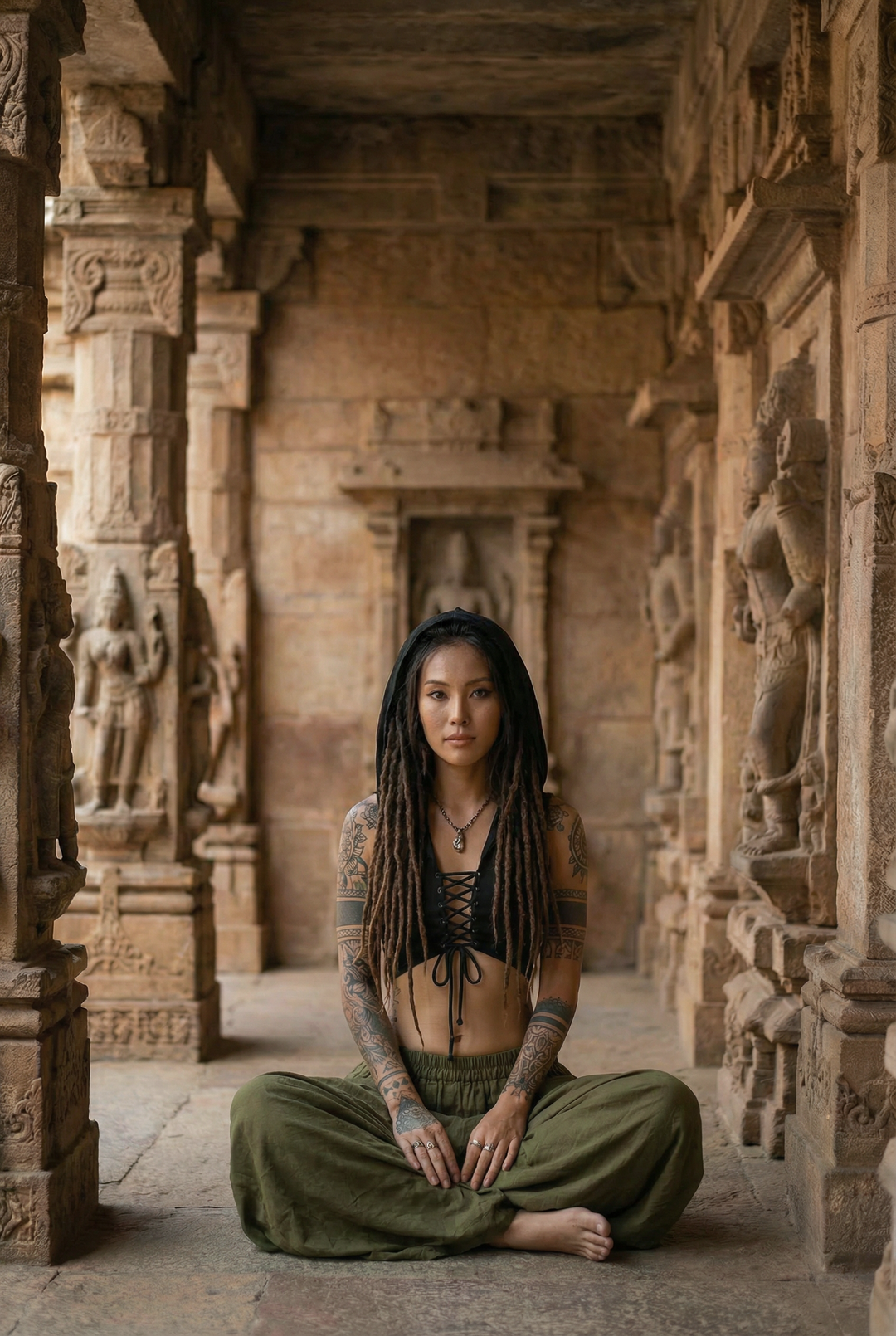 Sleeveless Hoodie Crop Nomad Top Black