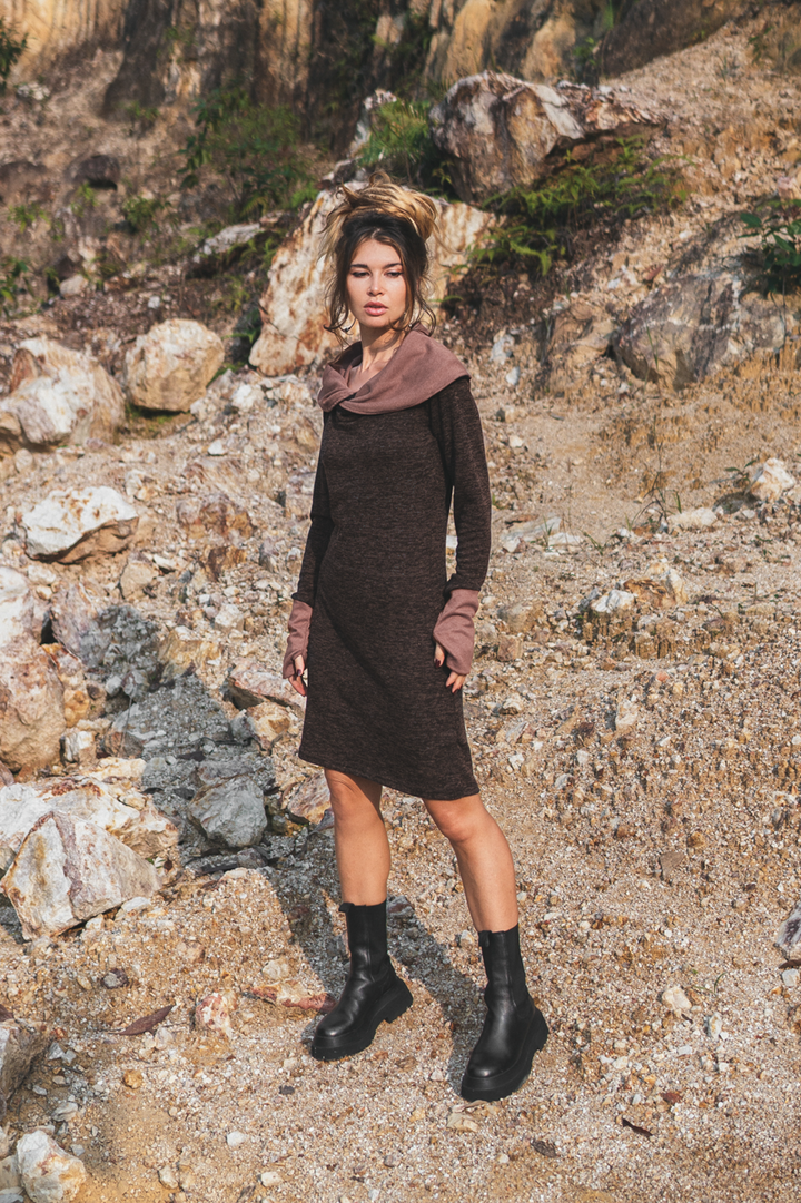 Sweater Dress Freyja Brown