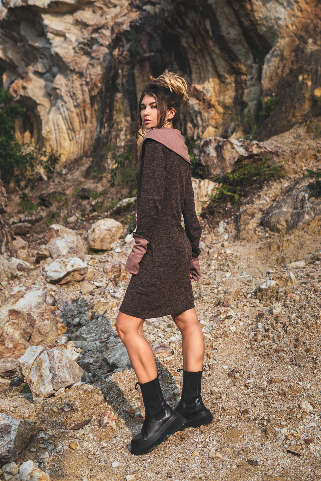 Sweater Dress Freyja Brown