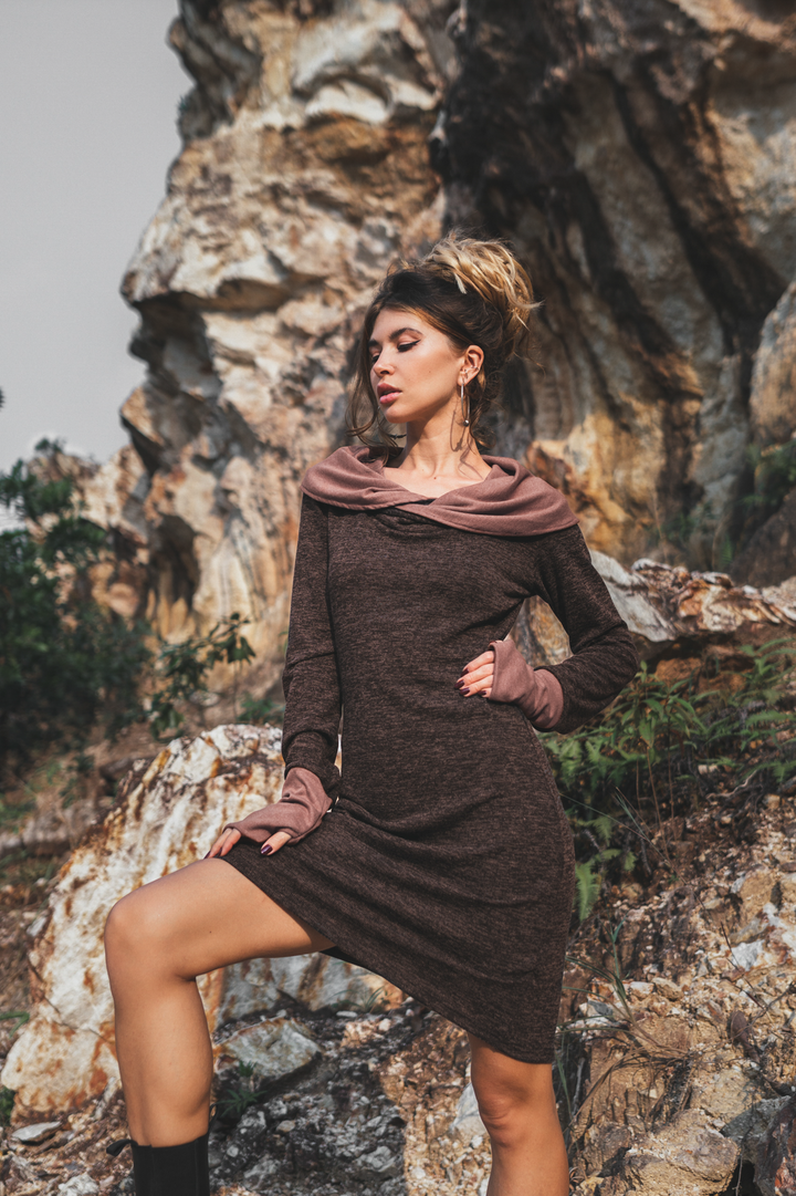 Sweater Dress Freyja Brown