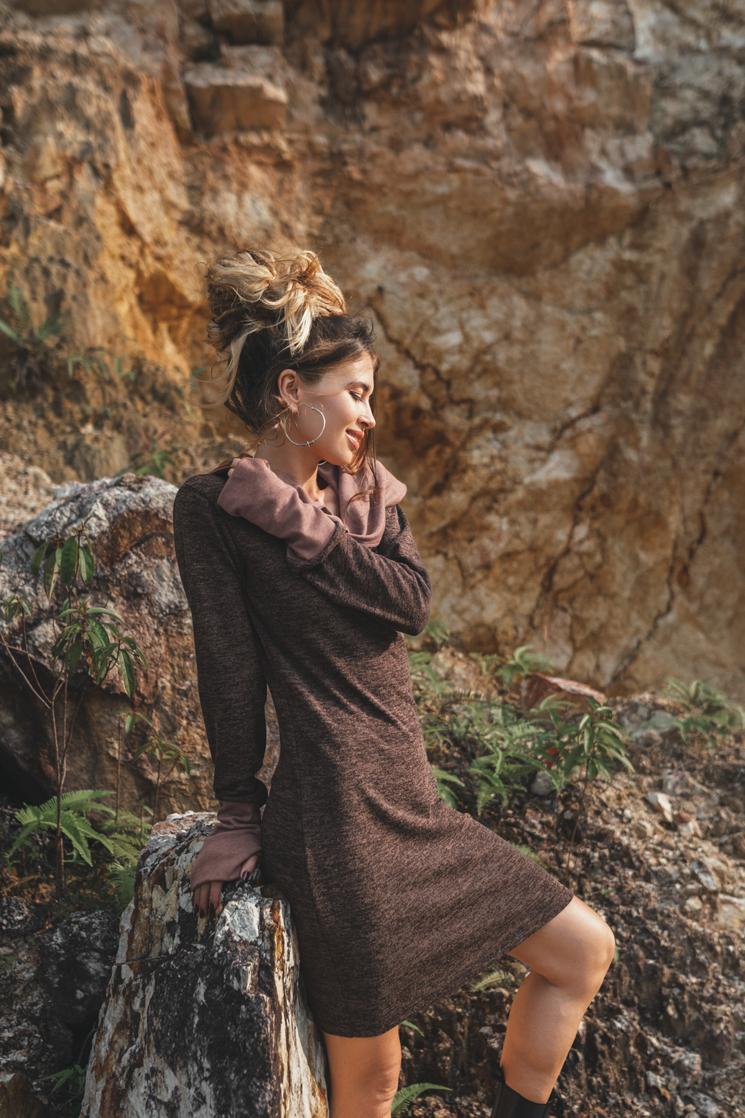 Sweater Dress Freyja Brown