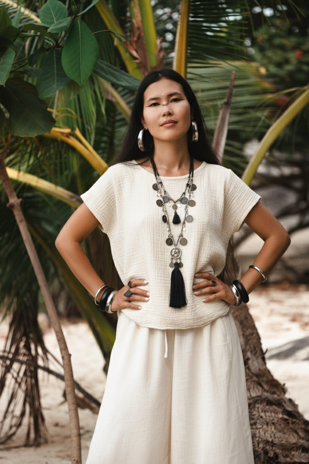 Zaira Gauze Cotton Top Undyed