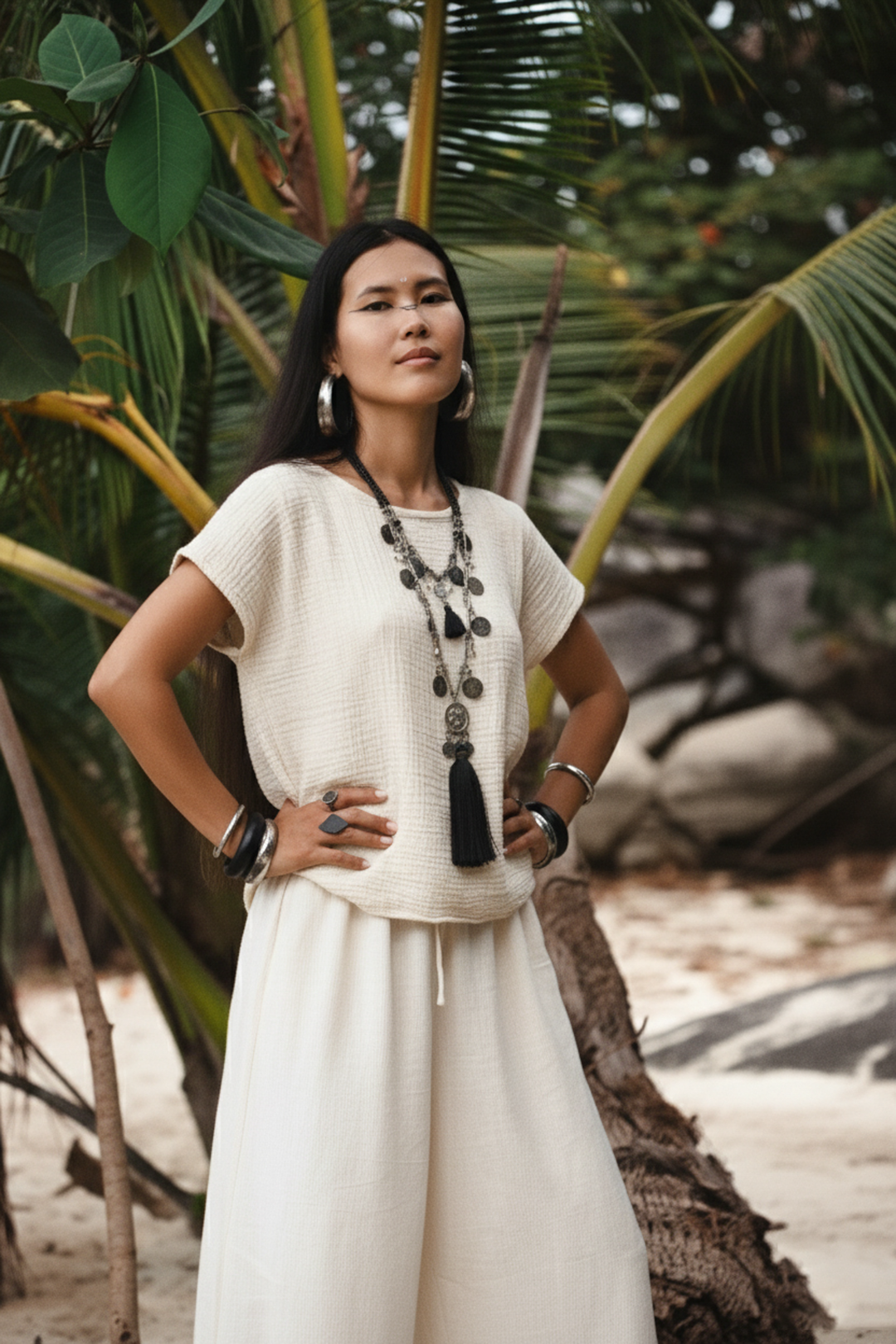 Zaira Gauze Cotton Top Undyed