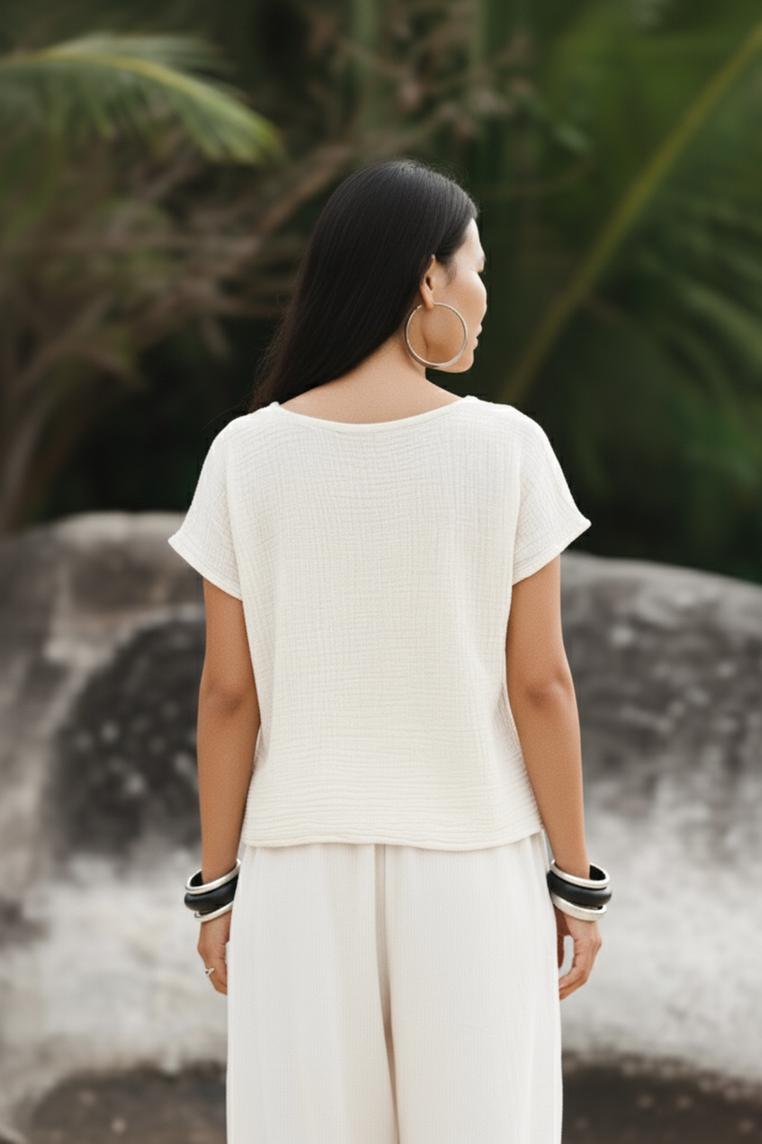 Zaira Gauze Cotton Top Undyed