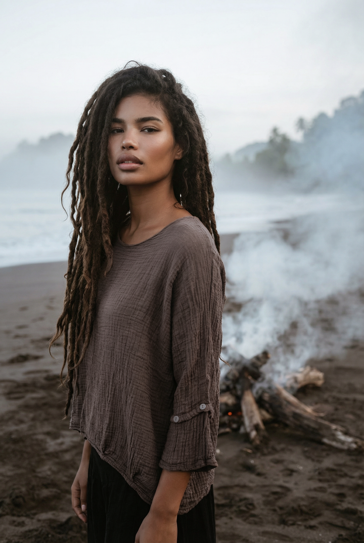 Alisa Boho Top Mocha