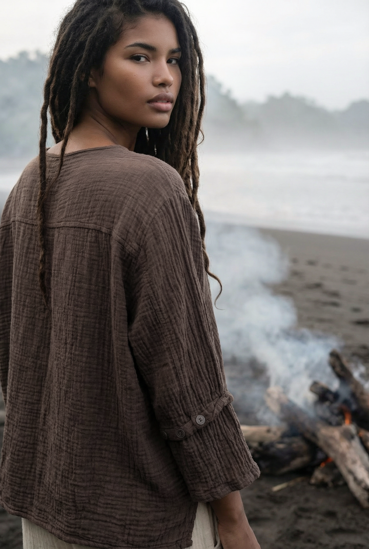 Alisa Boho Top Mocha
