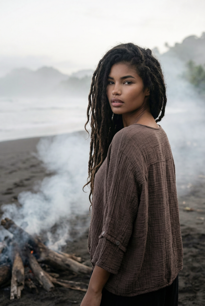Alisa Boho Top Mocha