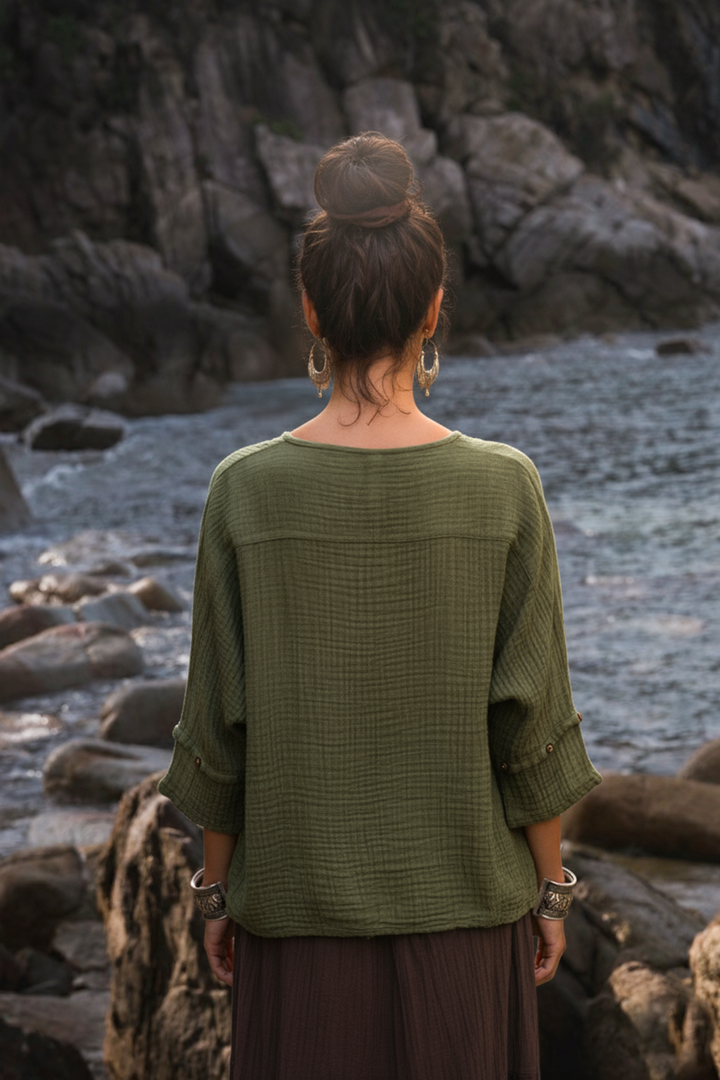 Alisa Boho Top Olive